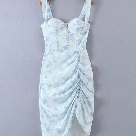 Blaues Bohemian-Chic-Kleid - Tula