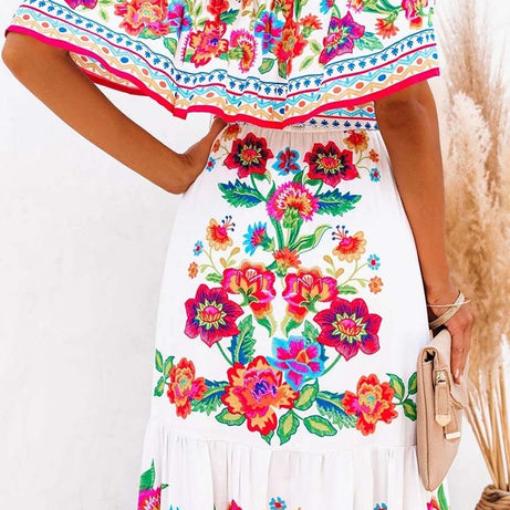 Robe Bohème à Col Bateau - Léa