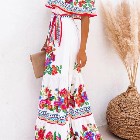 Robe Bohème à Col Bateau - Léa