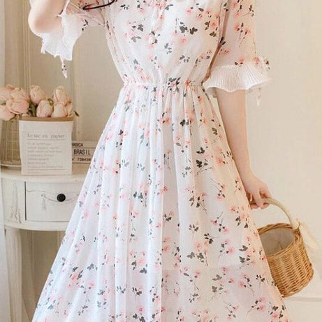Böhmisches Kleid mit Claudine-Kragen – Anthelme
