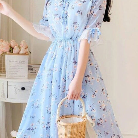 Böhmisches Kleid mit Claudine-Kragen – Anthelme