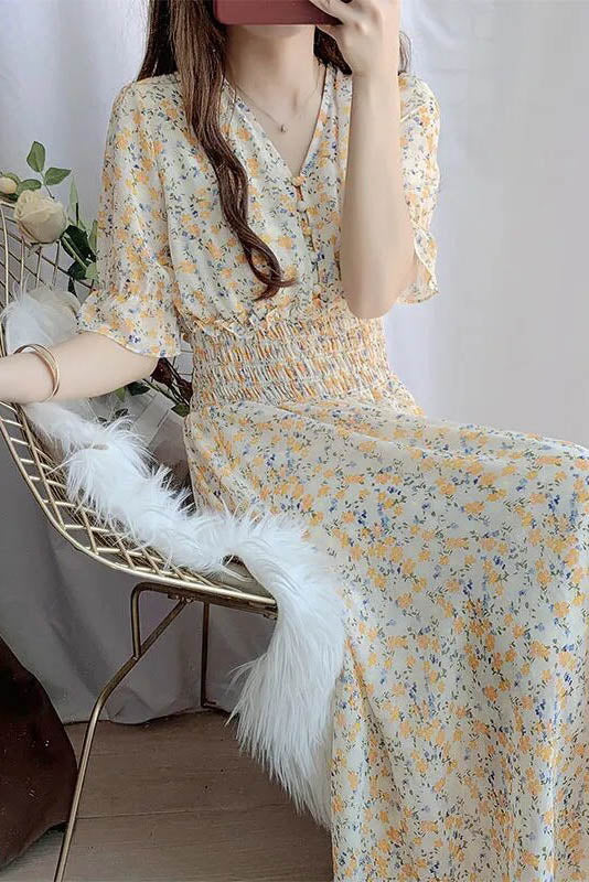 Böhmisches Kleid mit Claudine-Kragen – Anthelme
