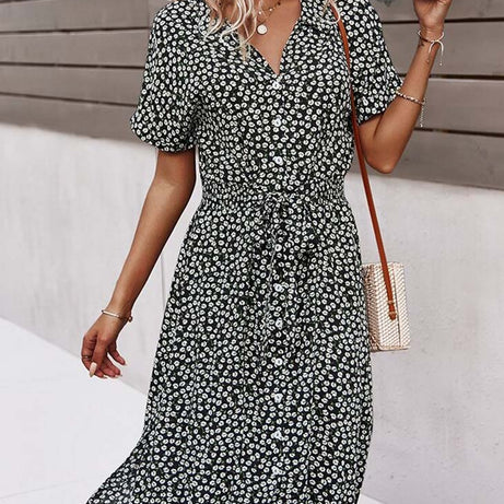Böhmisches Kleid mit V-Ausschnitt – Marguerite