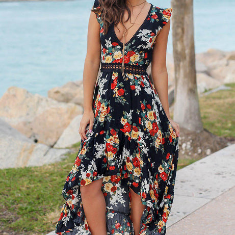 Robe Bohème Fleurie Dos Nu - Hermance