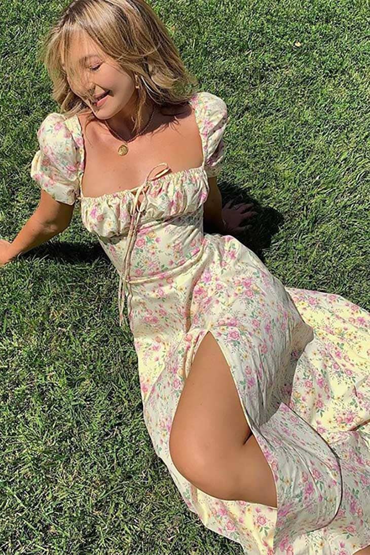 Böhmisches Kleid mit Puffärmeln – Agatha