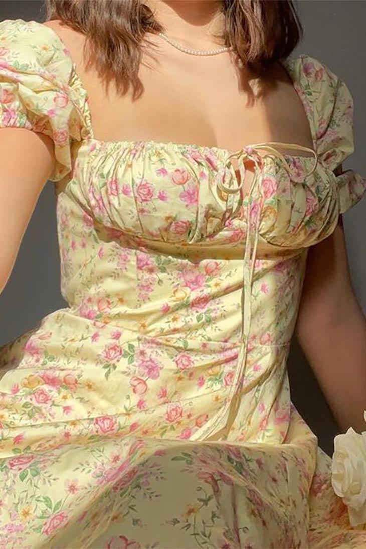 Böhmisches Kleid mit Puffärmeln – Agatha