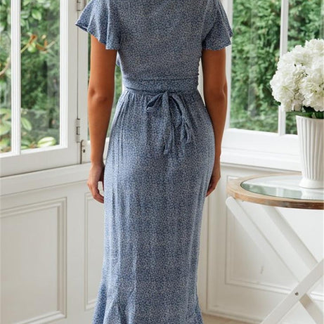 Kurzärmliges Bohemian-Kleid – Iris