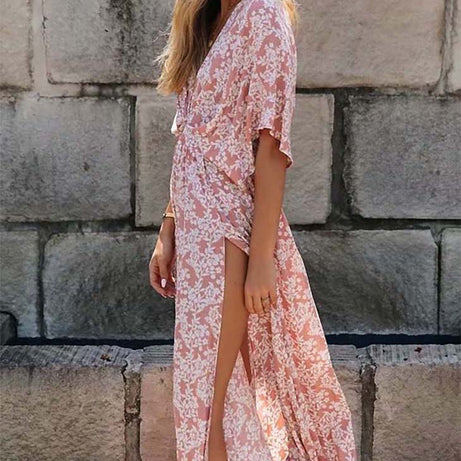 Robe Bohème Rose Pastel - Zoé