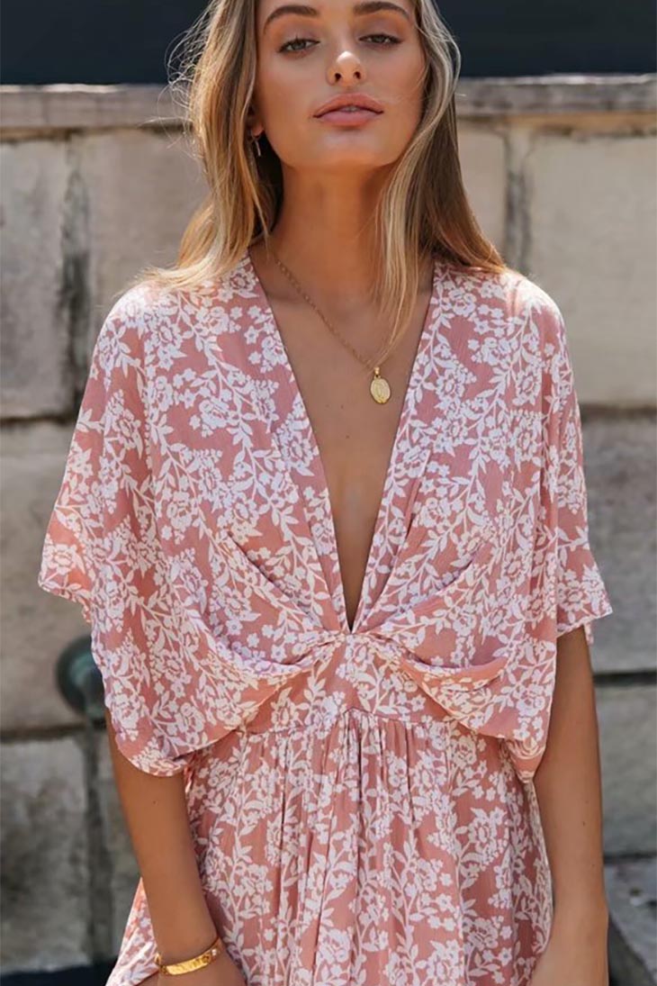 Robe Bohème Rose Pastel - Zoé