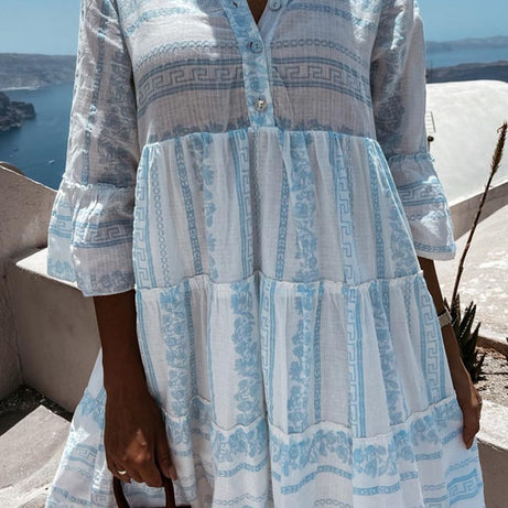 Robe Bohème Turquoise - Eléonore