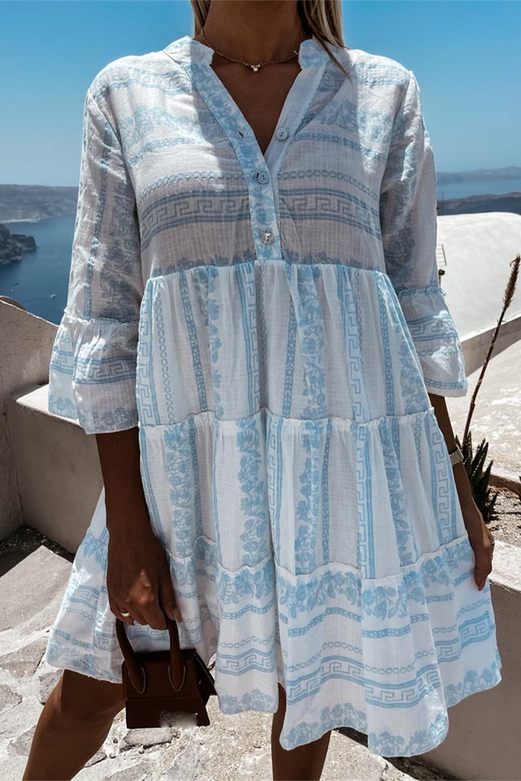 Robe Bohème Turquoise - Eléonore