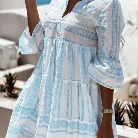 Robe Bohème Turquoise - Eléonore