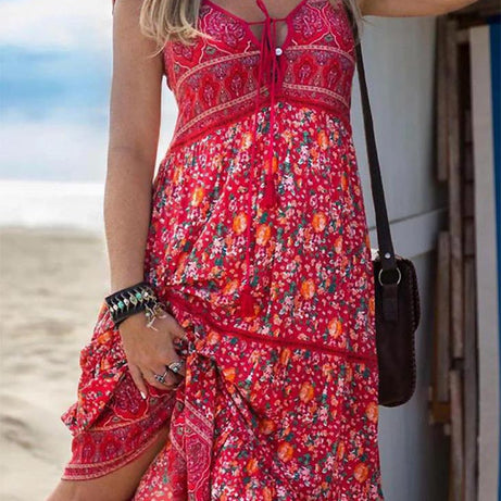 Lila böhmisches Kleid - Audeline