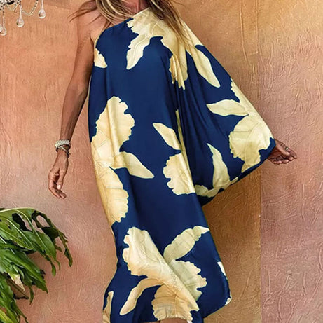Langes grünes Bohemian-Chic-Kleid – Toskana