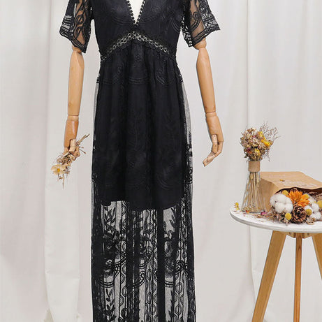 chinese dress ladies BOHO LACE TOP MAXI DRESS – BellaMilas main image 1