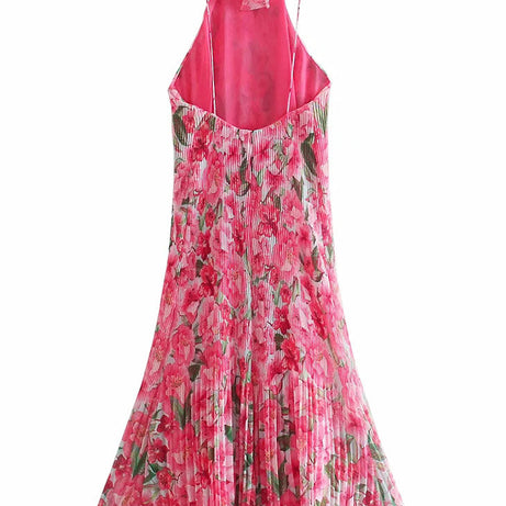 Langes böhmisches rosa Kleid – Ophélie