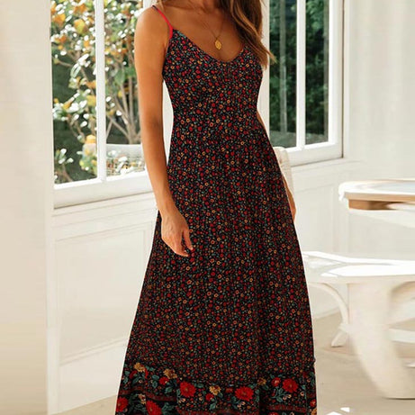 Langes böhmisches Kleid im Empire-Schnitt – Suzanne