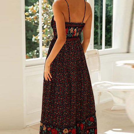 Langes böhmisches Kleid im Empire-Schnitt – Suzanne