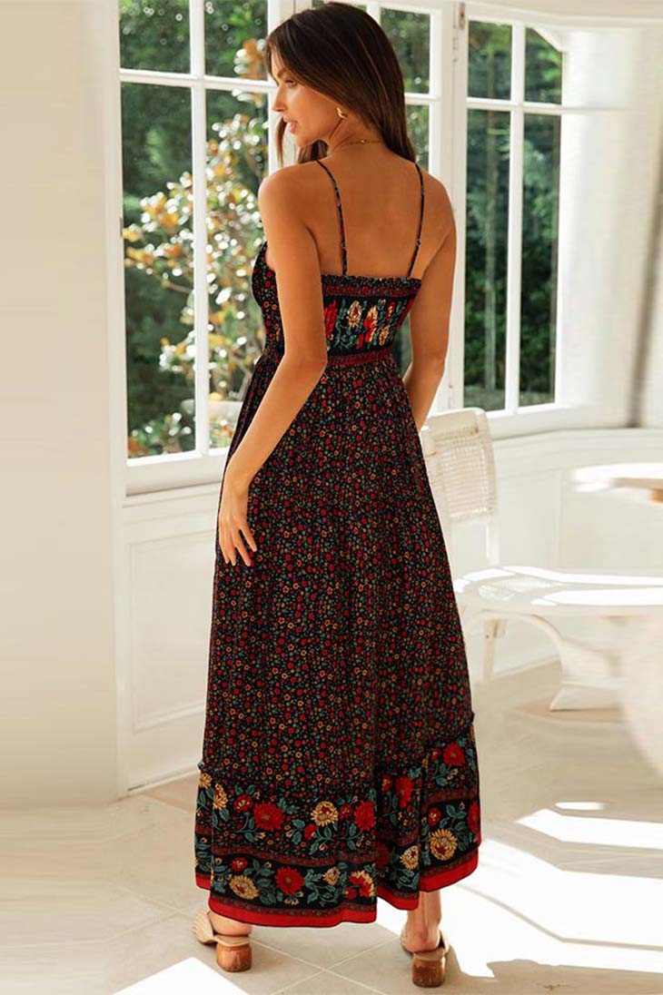Langes böhmisches Kleid im Empire-Schnitt – Suzanne