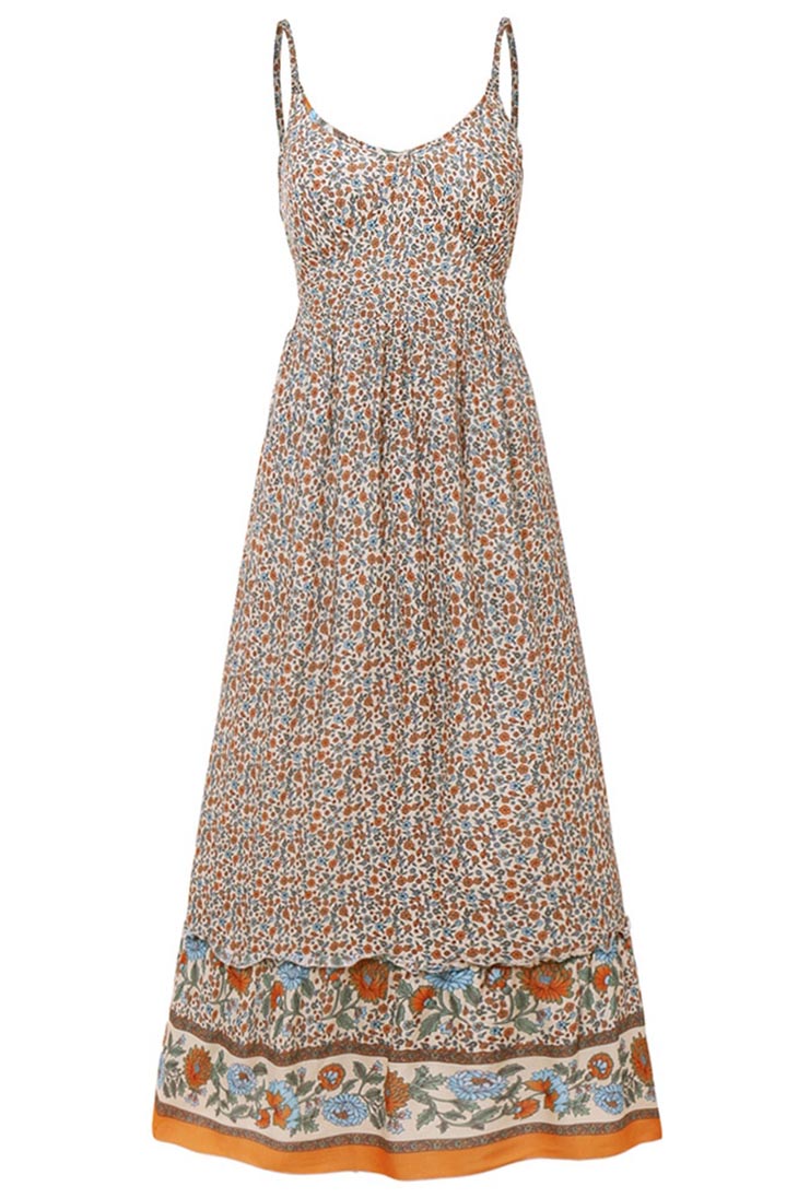 Langes böhmisches Kleid im Empire-Schnitt – Suzanne
