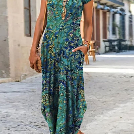 Langes Bohemian-Chic-Sommerkleid – Daphné