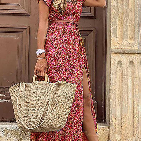 Robe Longue Fendue Bohème - Aimée