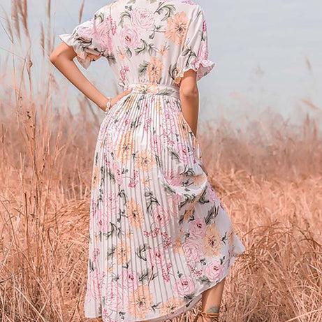 Robe Longue Fluide Imprimée Bohème - Sidonie