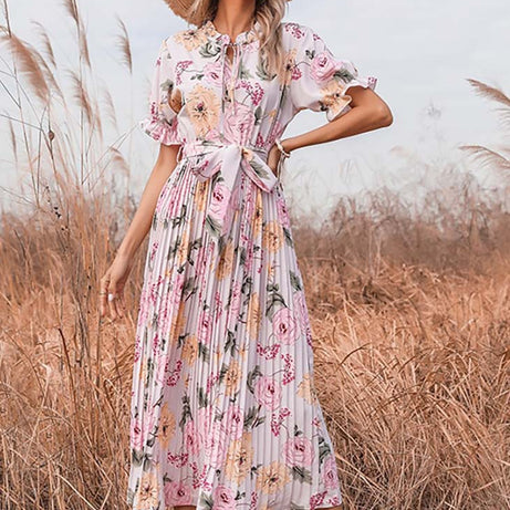 Robe Longue Fluide Imprimée Bohème - Sidonie