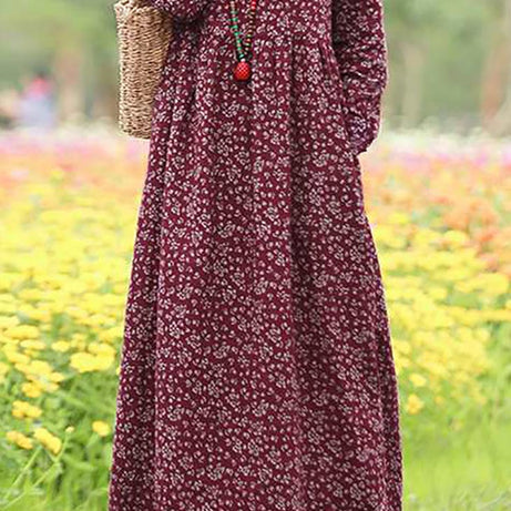 Robe Longue Manche Longue Bohème - Albane