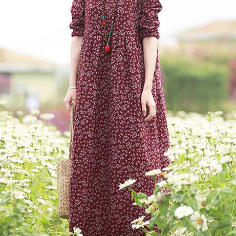 Robe Longue Manche Longue Bohème - Albane