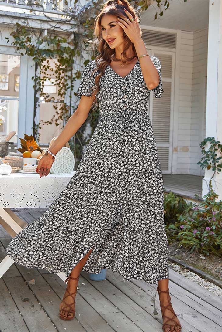 Robe Longue Vintage Bohème - Léopoldine