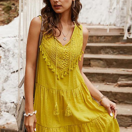 Robe Patineuse Bohème - Prune