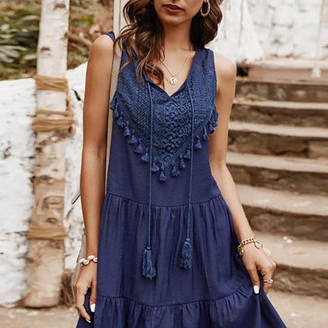 Robe Patineuse Bohème - Prune