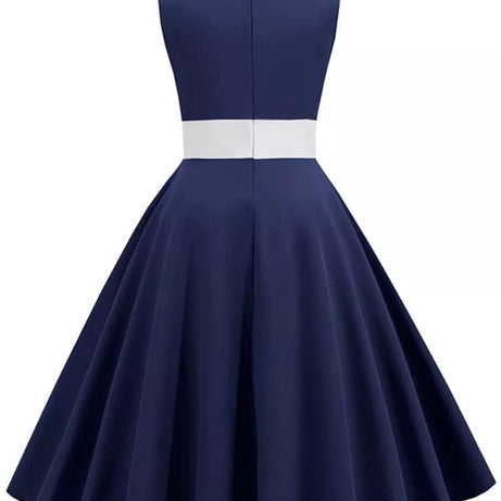 Robe vintage Bleu Marine à Boutons