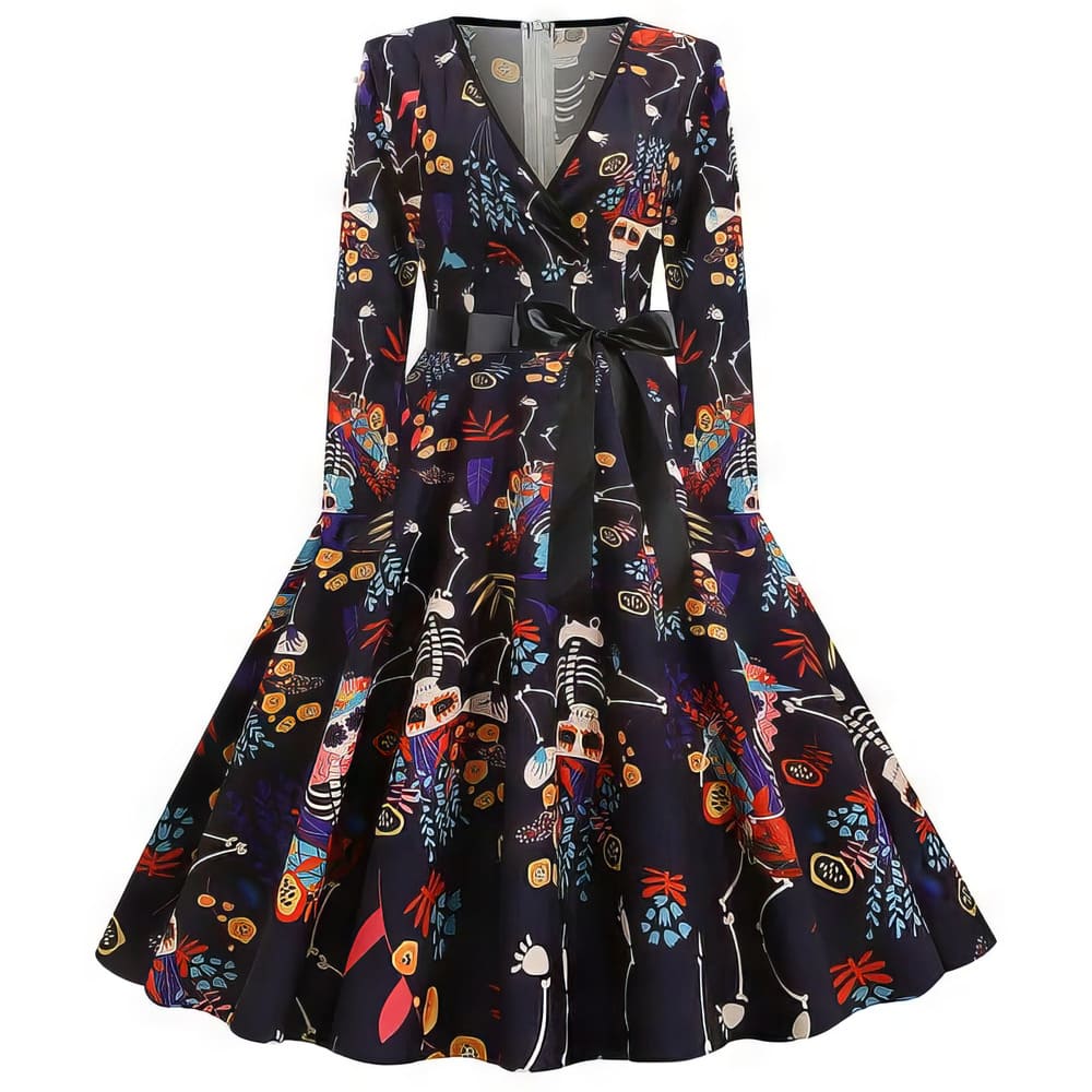 Robe vintage Squelettes Halloween
