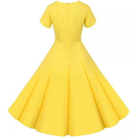 Robe vintage Boutons Asymétriques