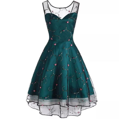 Robe vintage Dentelle Semi-Transparente