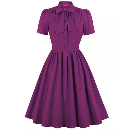 Robe vintage Élégante à Nœud