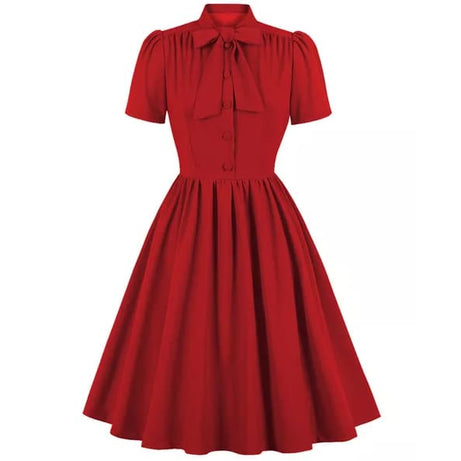 Robe vintage Élégante à Nœud