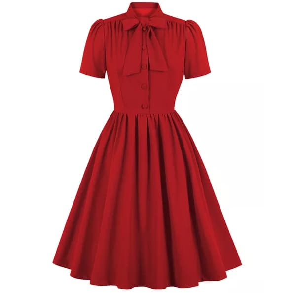 Robe vintage Élégante à Nœud