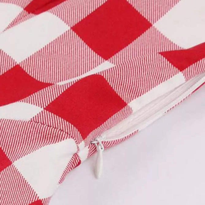 Robe vintage à Carreaux Rouge et Blanche