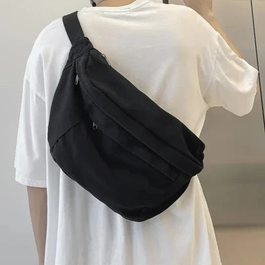 Grand sac à main banane XXL noir