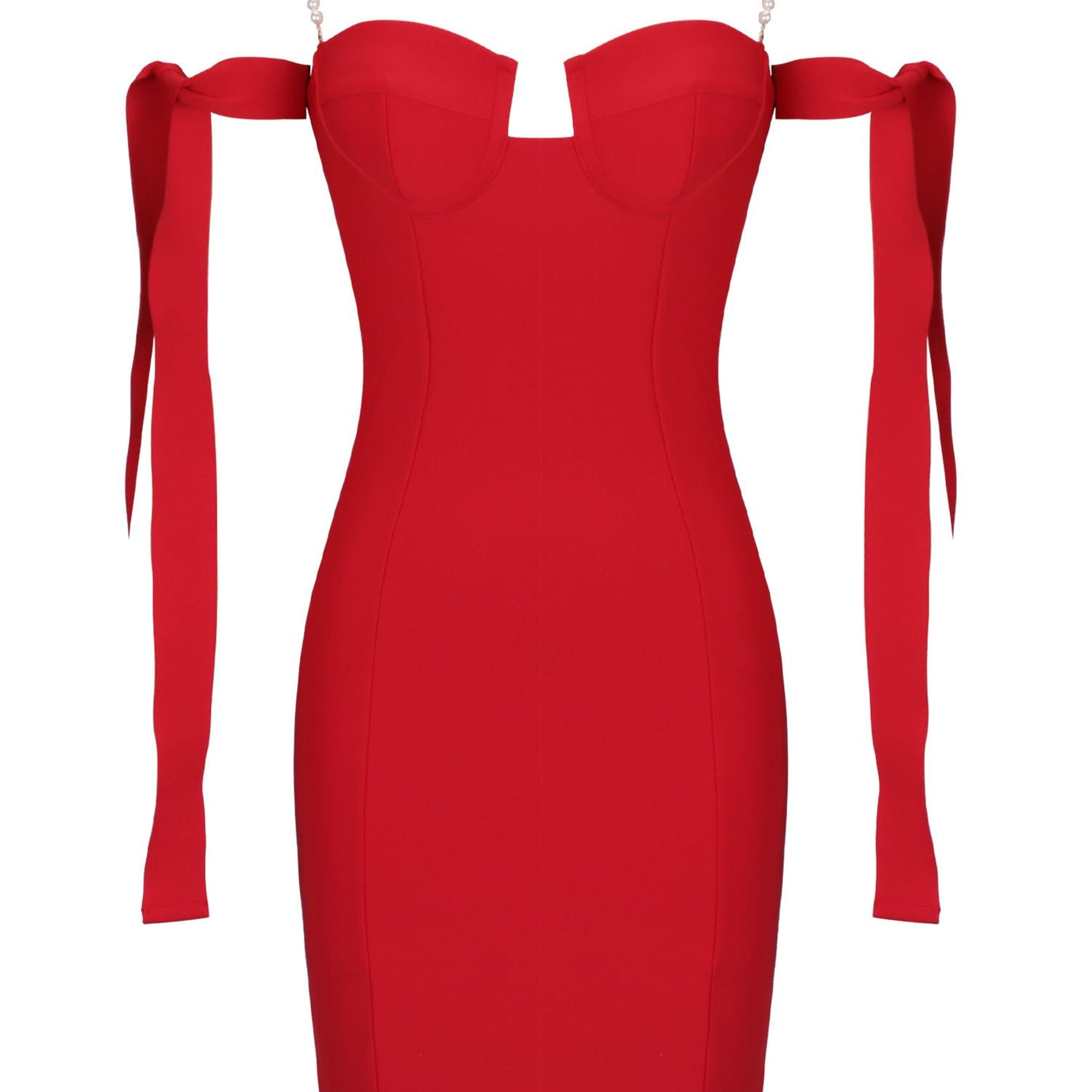 Xenia - Robe de soirée à bandes moulante