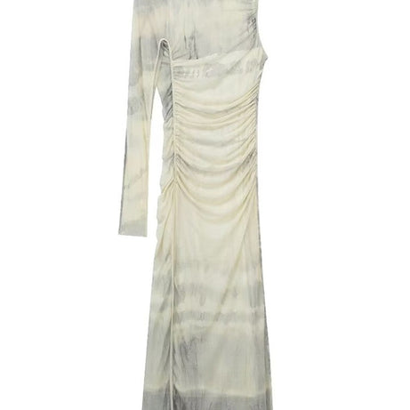 Olga - Robe soirée Midi asymétrique en Tulle pour femmes