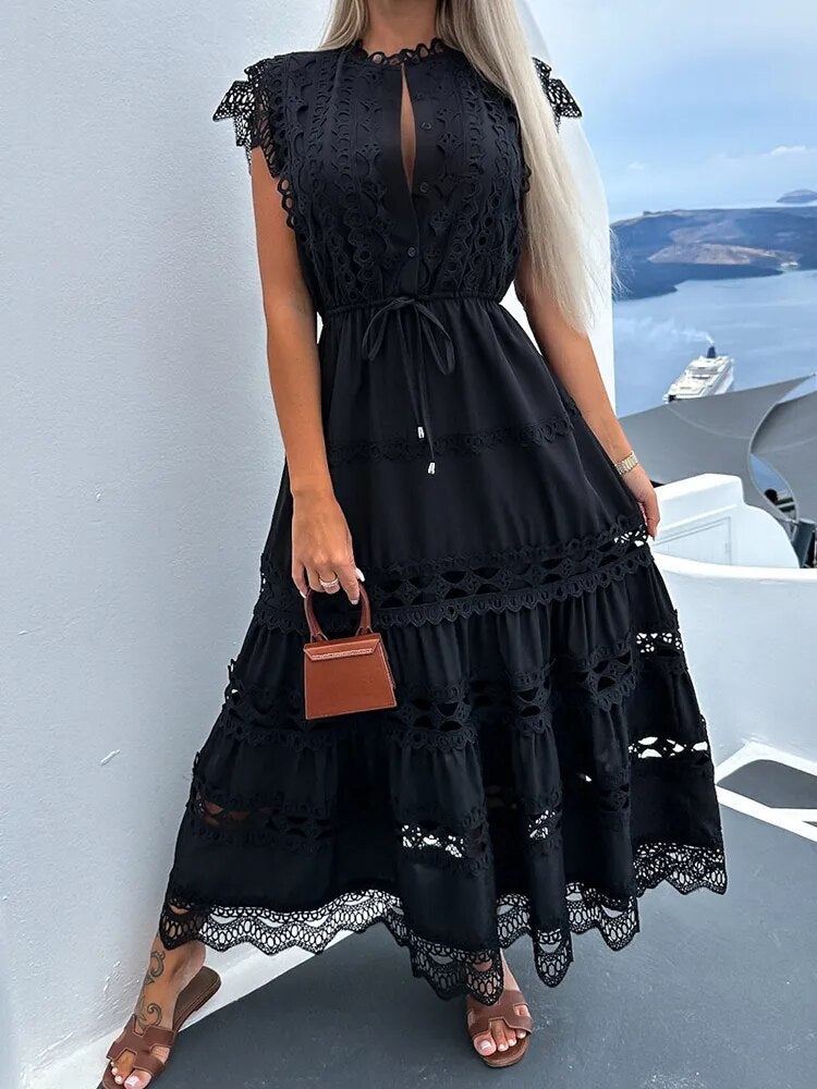 Robe bohème évidée pour femme Valve