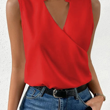 Chemisier à col en V pour femme - Sandy