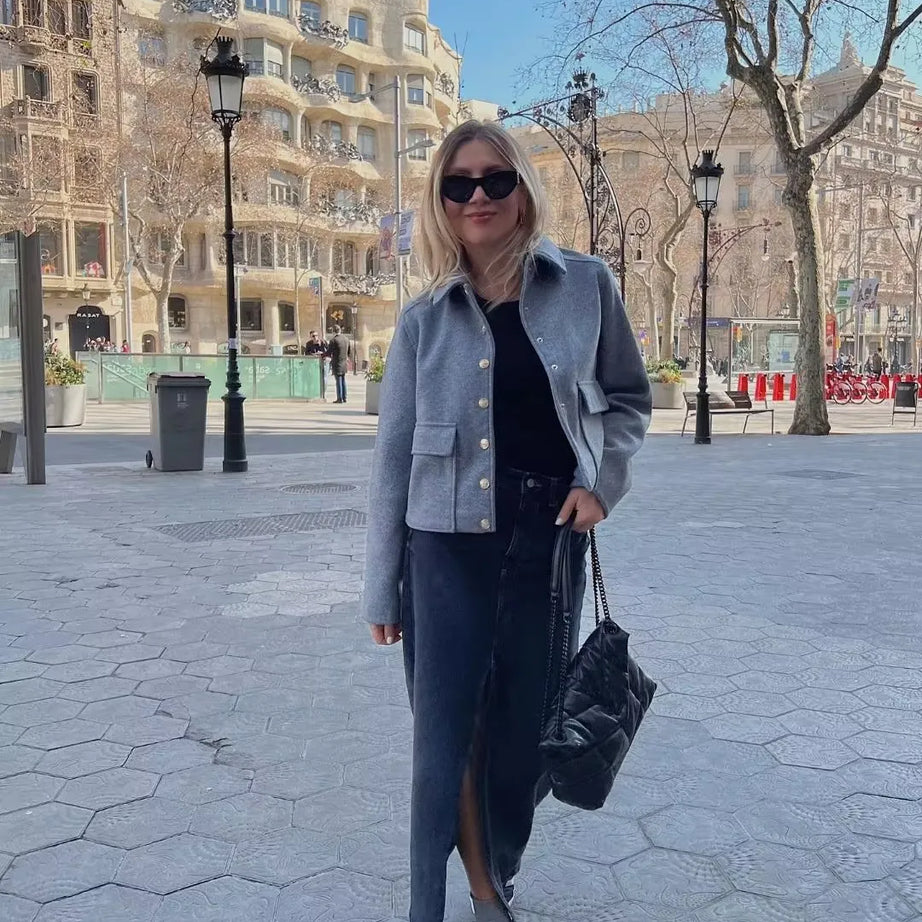 Chic Single-Breasted Jacket for Women