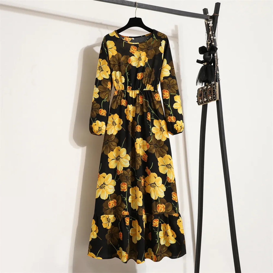 Robe bohème à imprimé floral pour femmes