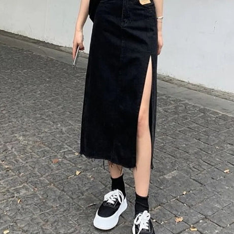 Maxi-Jeansrock