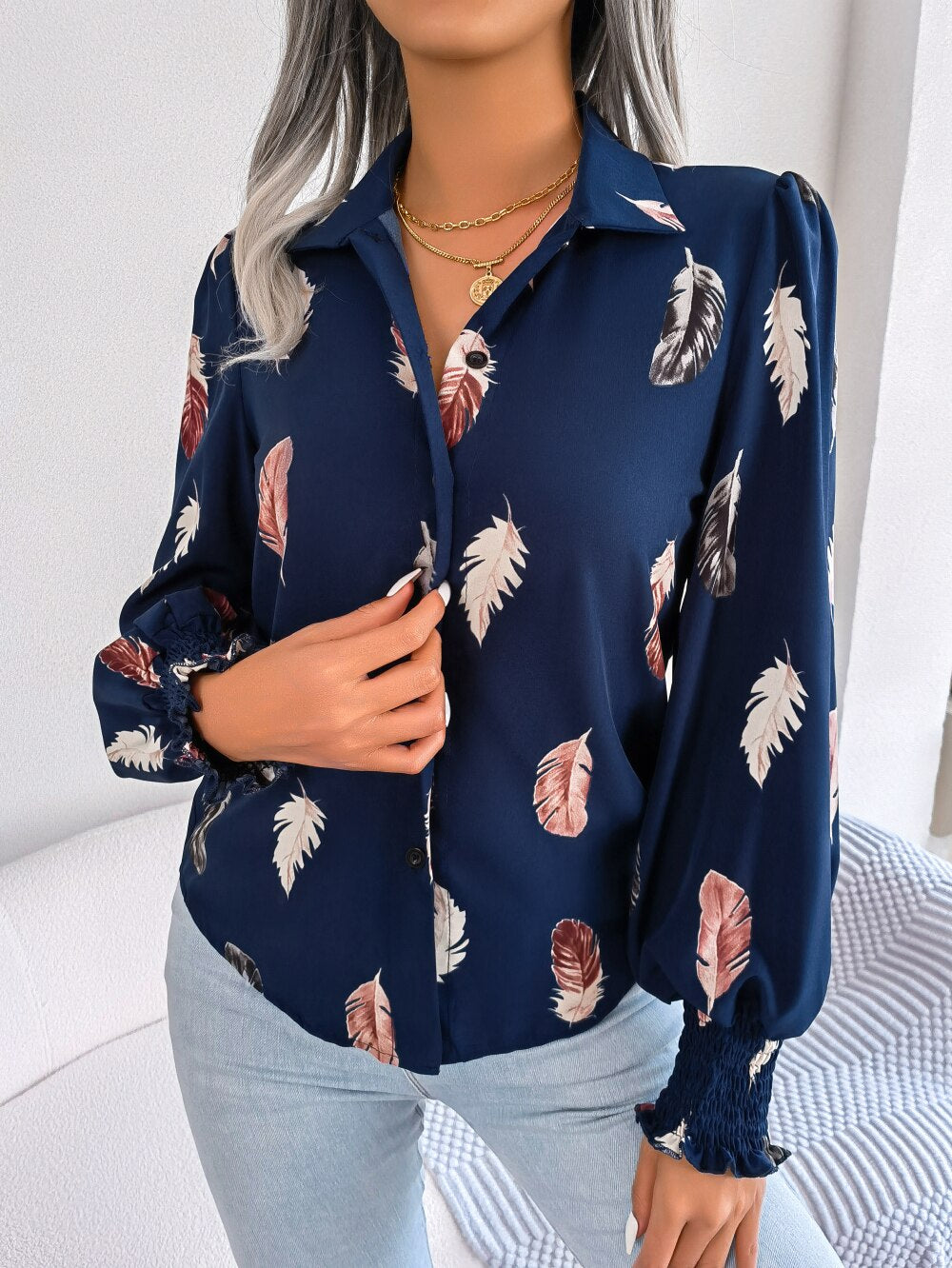 Chemise décontractée à manches longues pour femme Hyllo